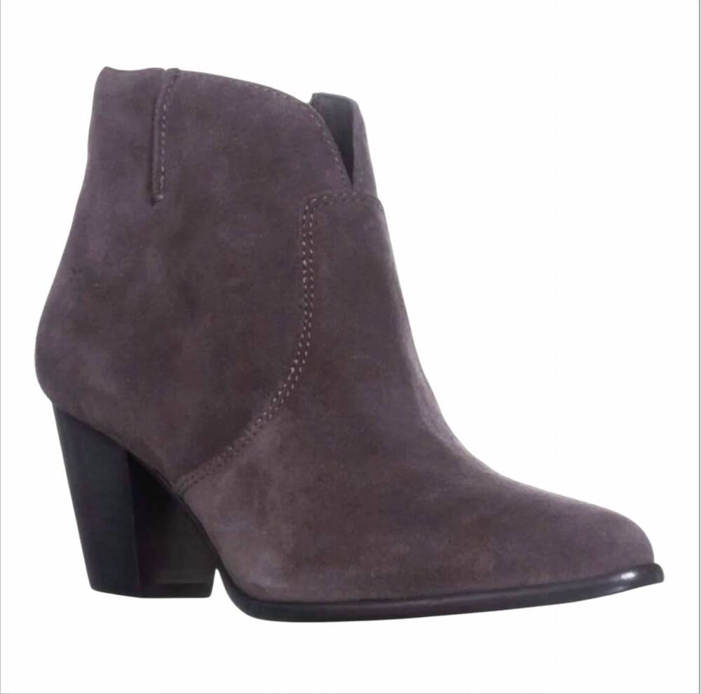 NEW FRYE women's jennifer suede western ankle bootie in charcoal